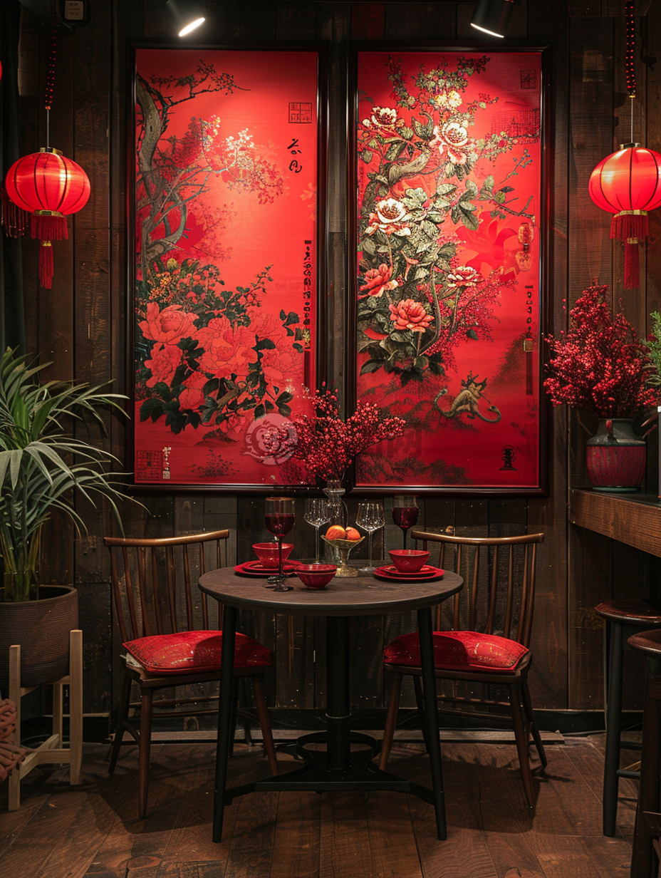 小公寓龙年雅趣：龙元素中国餐桌空间布局