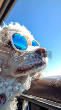 美国可卡犬狗狗肖像照，现代简约白色装饰