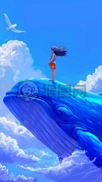 海天一色，蓝鲸之上的少年