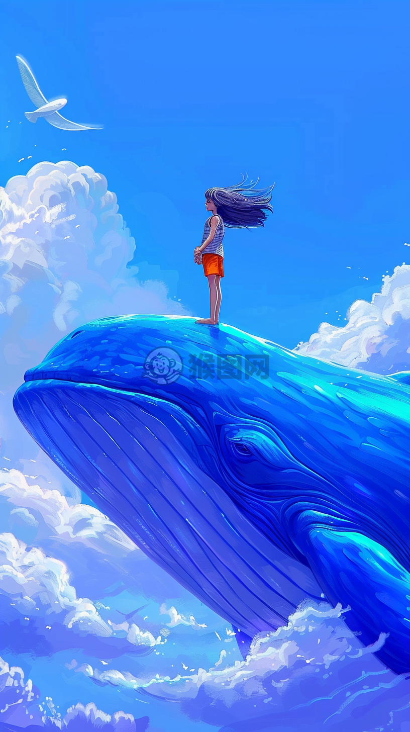 海天一色，蓝鲸之上的少年