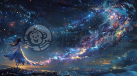 星夜舞女梦幻山巅