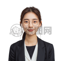 现代20岁中国女子职业范儿眼镜笑脸正脸对称脸的照片四K高清美女眼镜微笑职业正脸照。