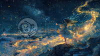 星夜舞女梦幻山巅