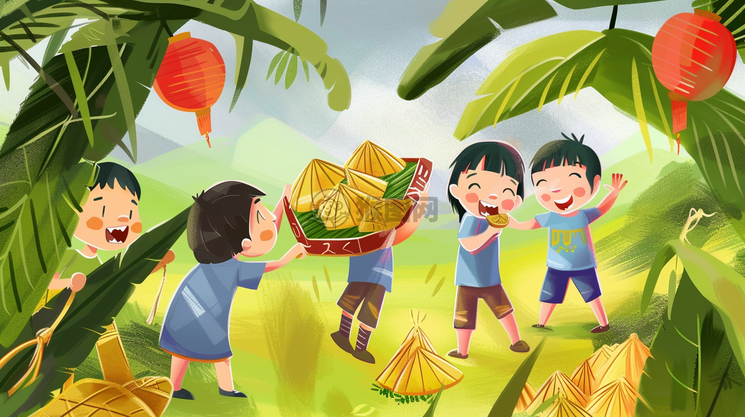 童趣绘：角色欢笑与严肃，中国粽子与儿童书插画的美好氛围