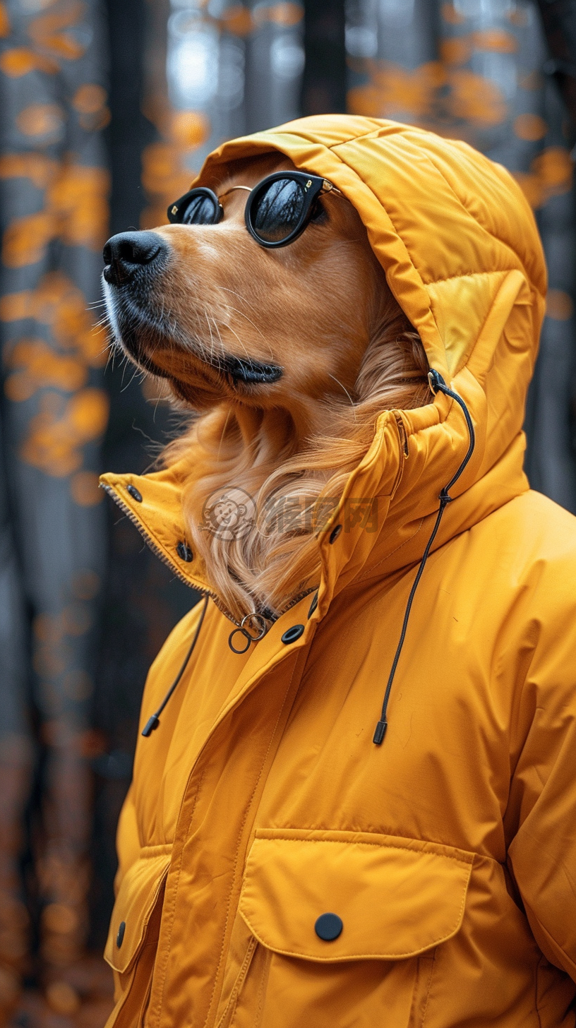 美国斗牛犬犬影肖像：蓝色透明雷朋眼镜与现代简约白色装饰