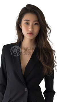 年轻亚洲女商人轻装上阵进行商务活动