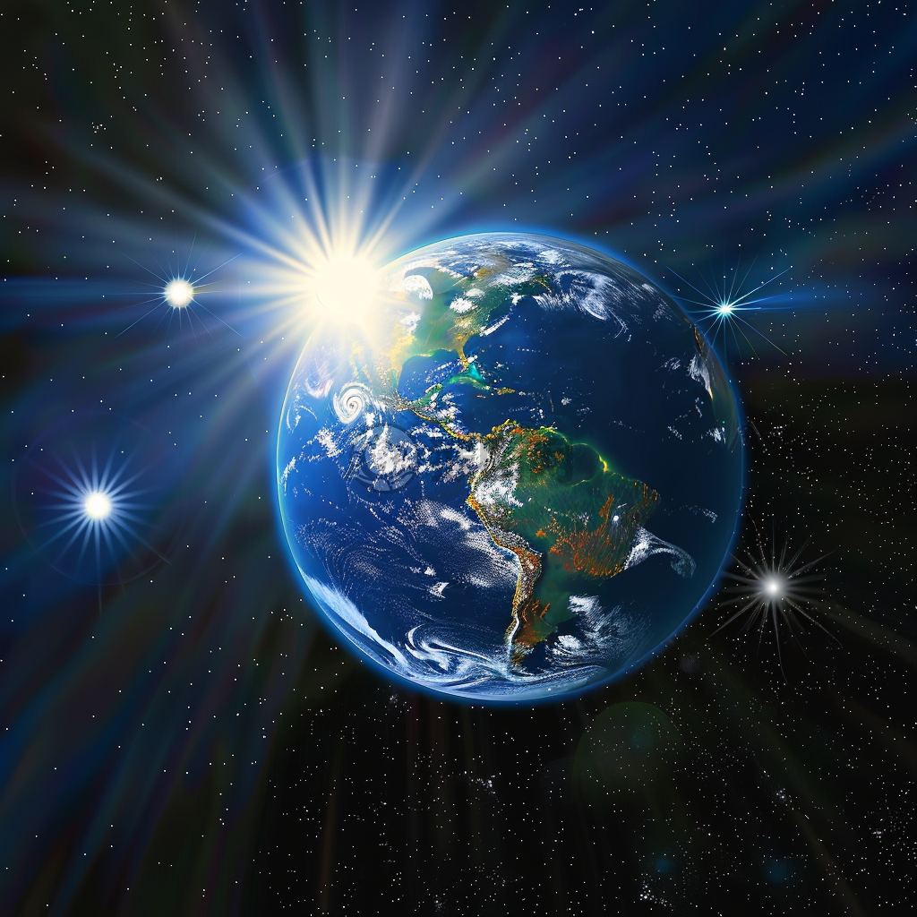 地球与太阳的美丽星系之旅