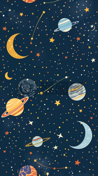 宇宙星辰：星际梦幻图案设计