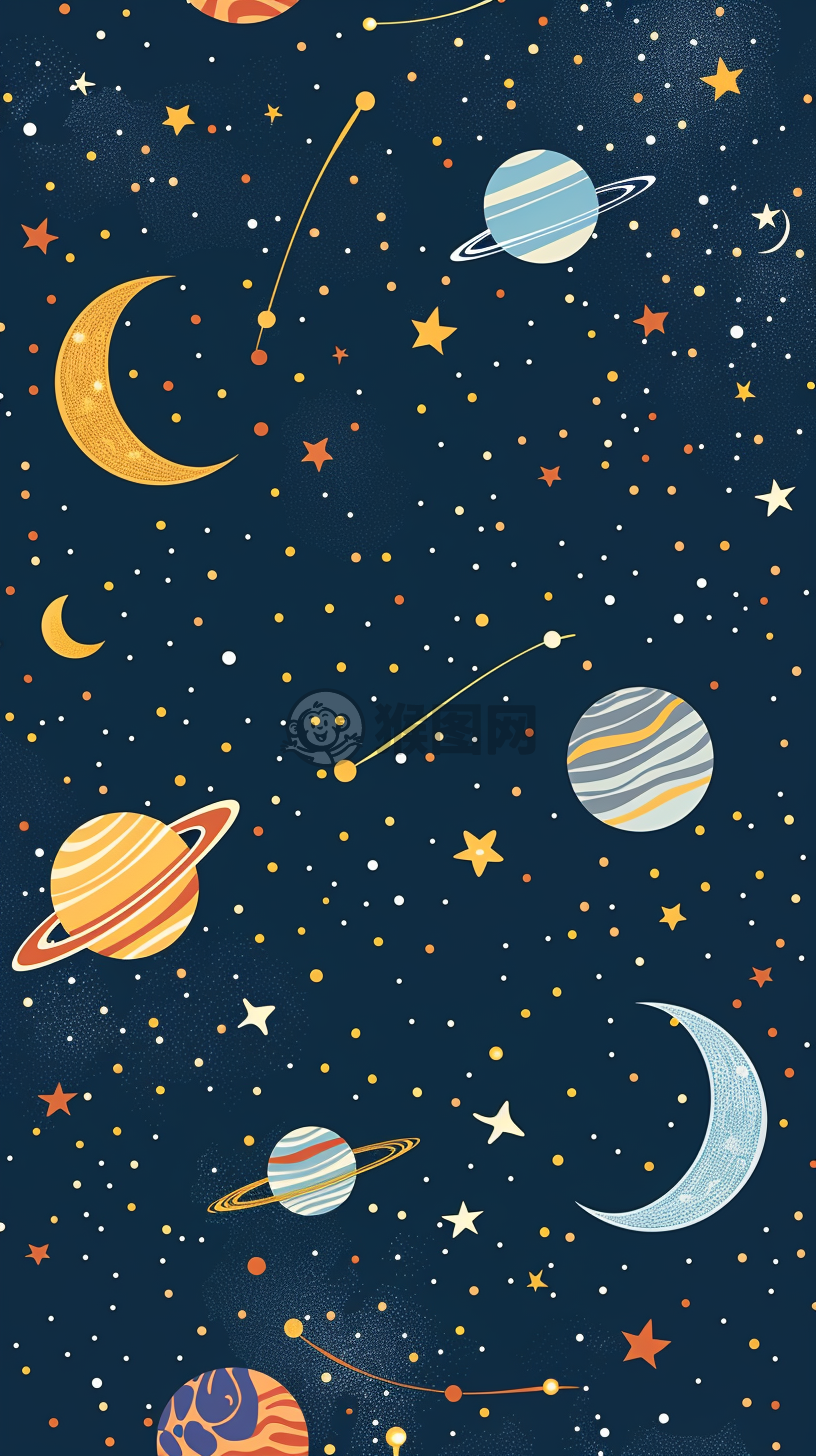 宇宙星辰：星际梦幻图案设计