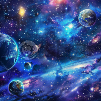 夜空繁星，星河灿烂