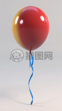 梦幻气球3D渲染标题为：梦幻气球3D软焦点效果。