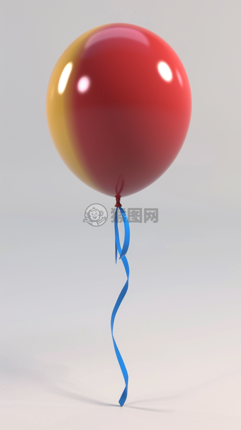 梦幻气球3D渲染标题为：梦幻气球3D软焦点效果。