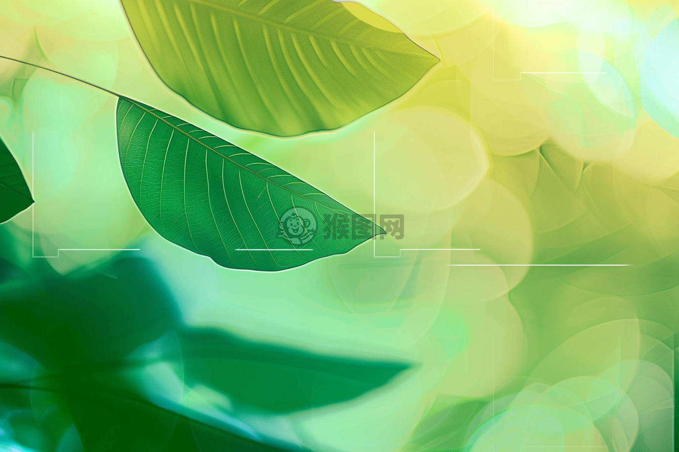 清新绿色渐变背景，左上角三角粽子和抽象线条插图。