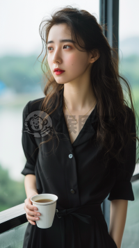 窗外夏日景色美