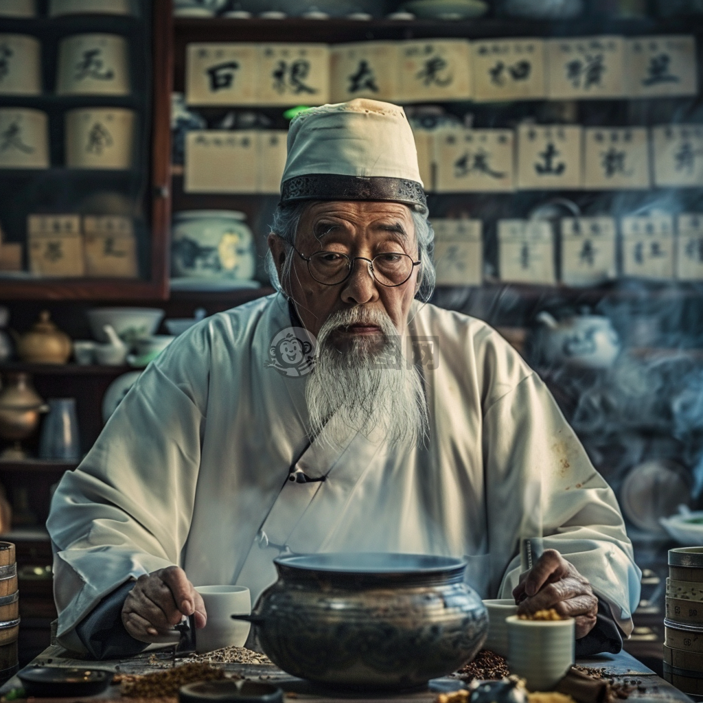 《中药熬制医生细品传统汤药》