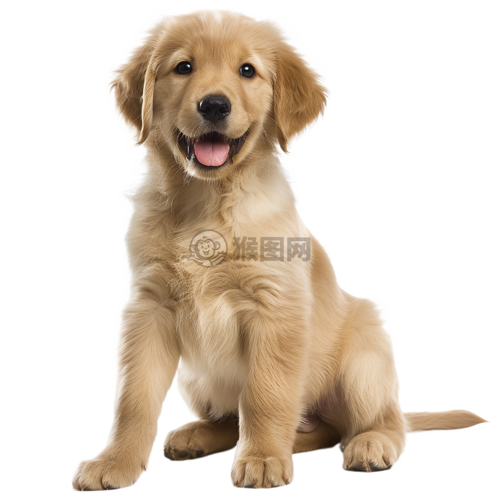 可爱的小狗图像：充满活力的小金毛犬幼犬