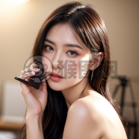 美女精致妆容自拍写真