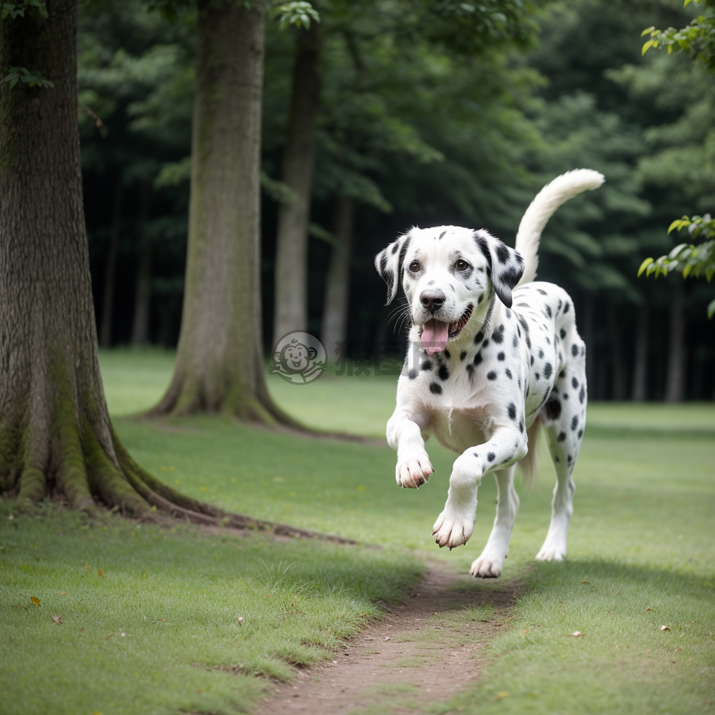 公园里的奔跑达克斯牧羊犬照片
