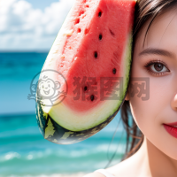 沙滩儿童享夏日西瓜甜--日照金秋摄影展