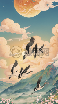 空中舞动的鹊舞者