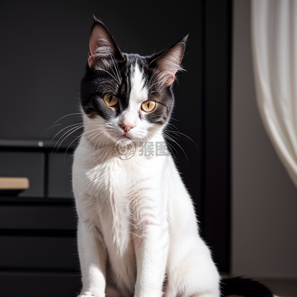黑白猛猫好奇出击