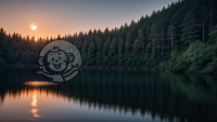 宁静月夜湖畔 森林星辉焦点可迭之细腻震撼的RAW图片8K高清晰度超现实主义电影画面
