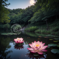 宁静月夜莲花池摄影记趣