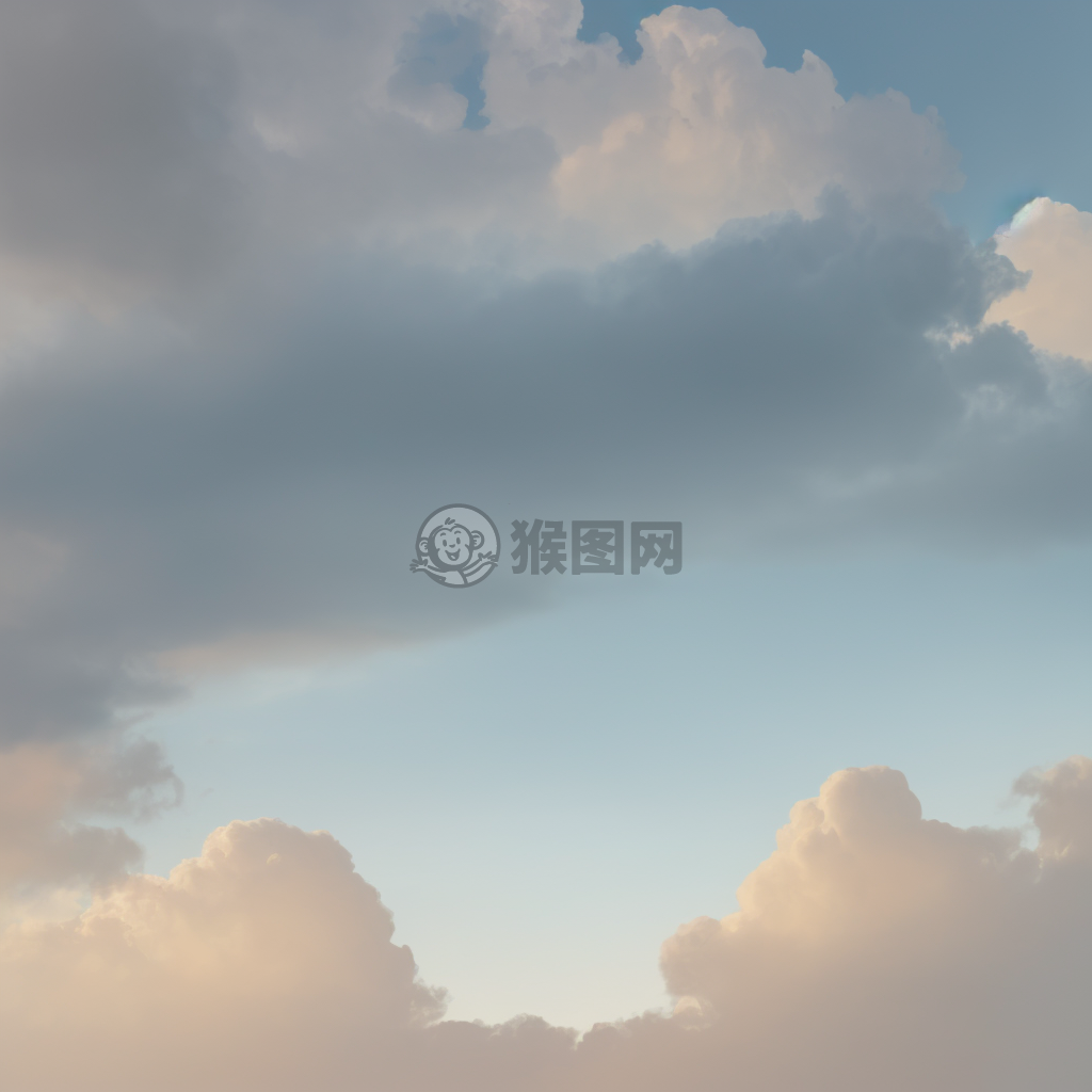 柔和渐变背景下的宁静黄蓝之梦