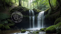 绿色溪流之神秘瀑景
