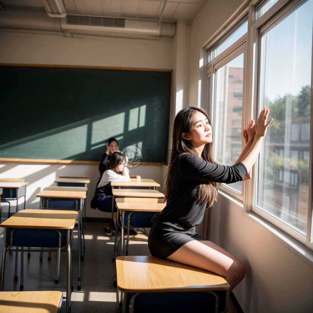 新学期开学，学生们在课堂上积极举手发言。