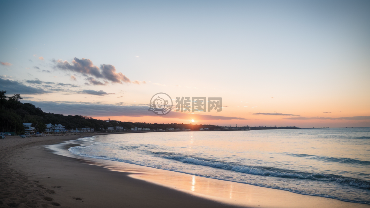 黎明海边静谧之美