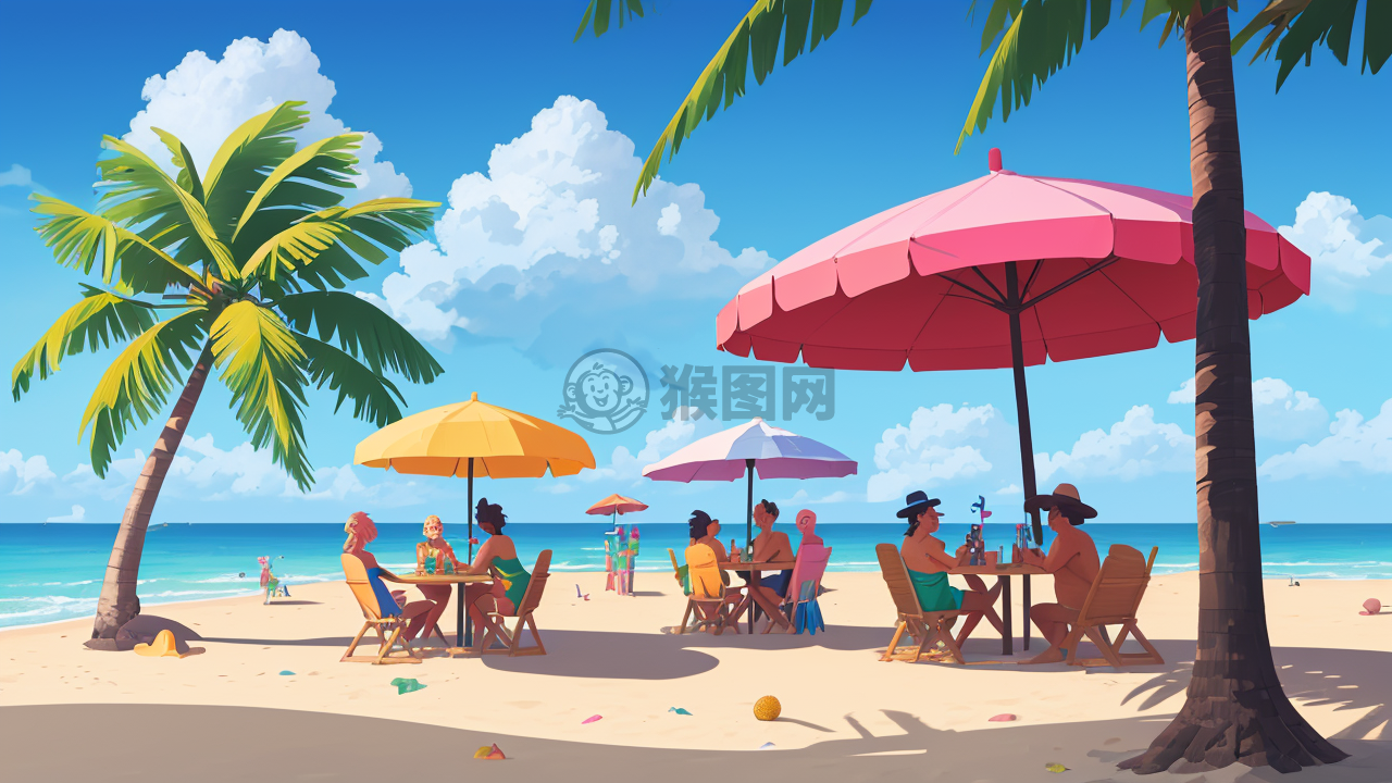 夏日海滩欢乐时光