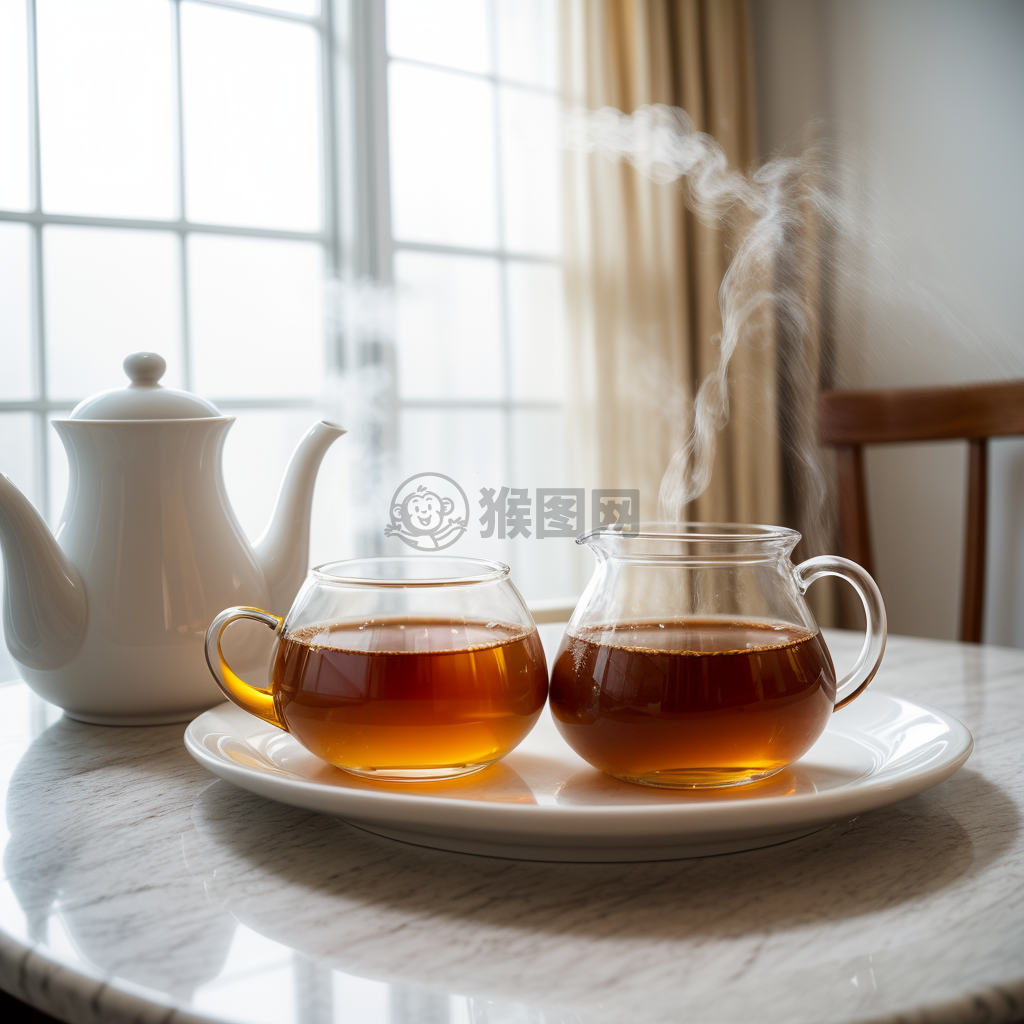 现代茶艺与极简美学结合的精致瞬间