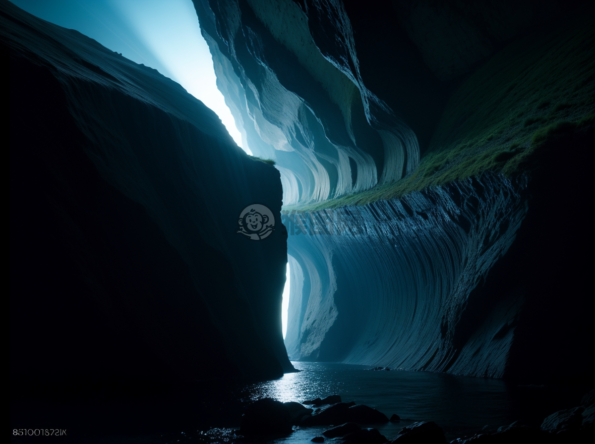 深海峡谷神秘生物夜光奇景