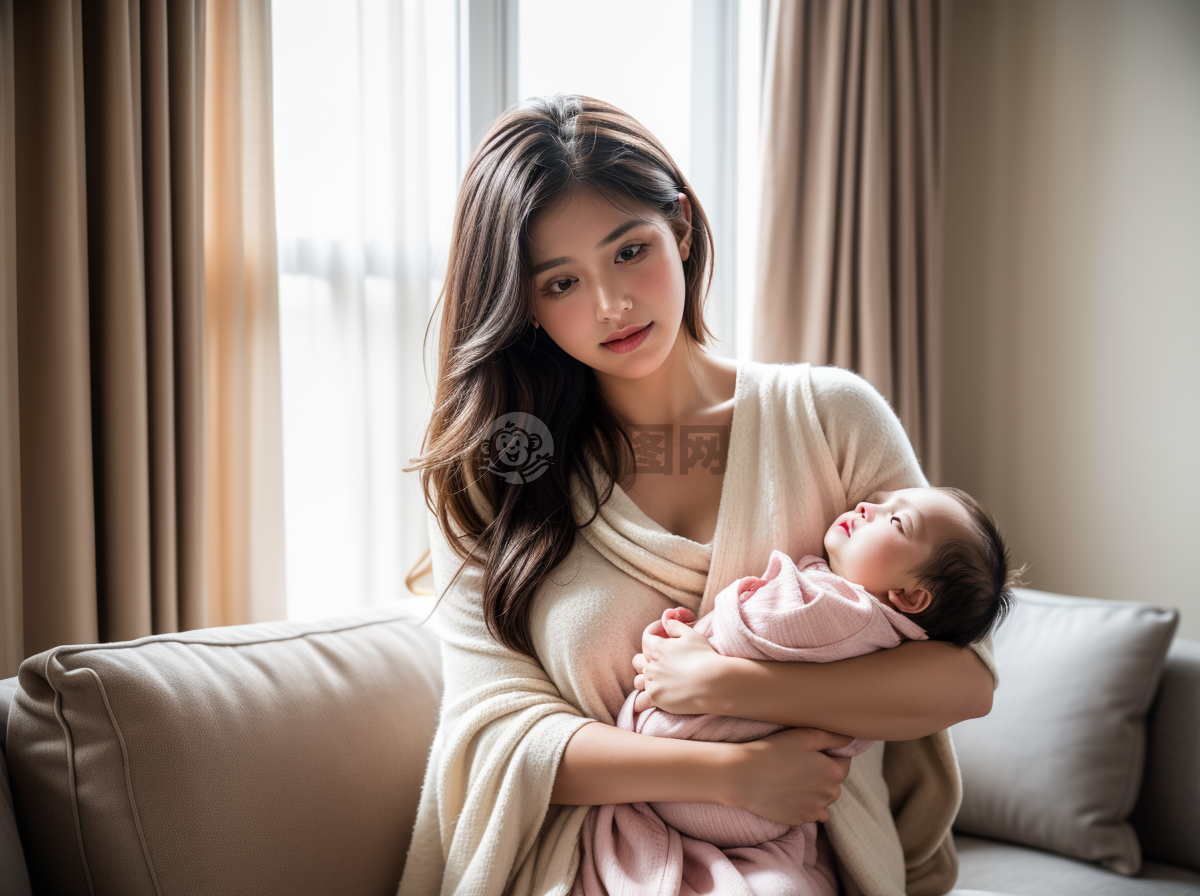 新生儿母子温馨时刻照