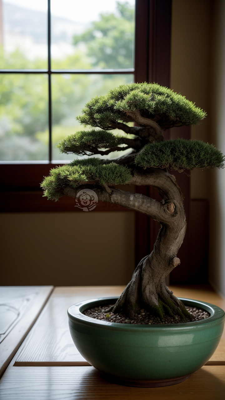 宁静禅园精致盆景图。