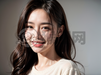 清新靓丽女肖像壁纸，高清晰度超现实感。