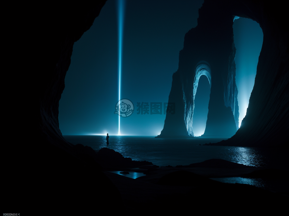 深海峡谷奇景：生物发光暗深渊