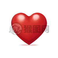 简洁白色背景红色心形插画标题