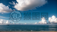 海天一色，静谧无垠。
