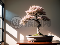 现代简约室内照片：盆景与淡雅花束