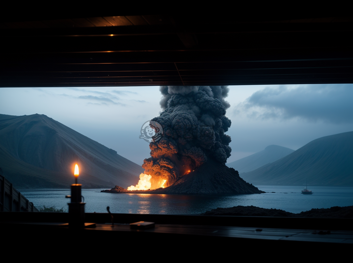 深海火山喷发：奇异生命与黑烟云海的壮丽写真