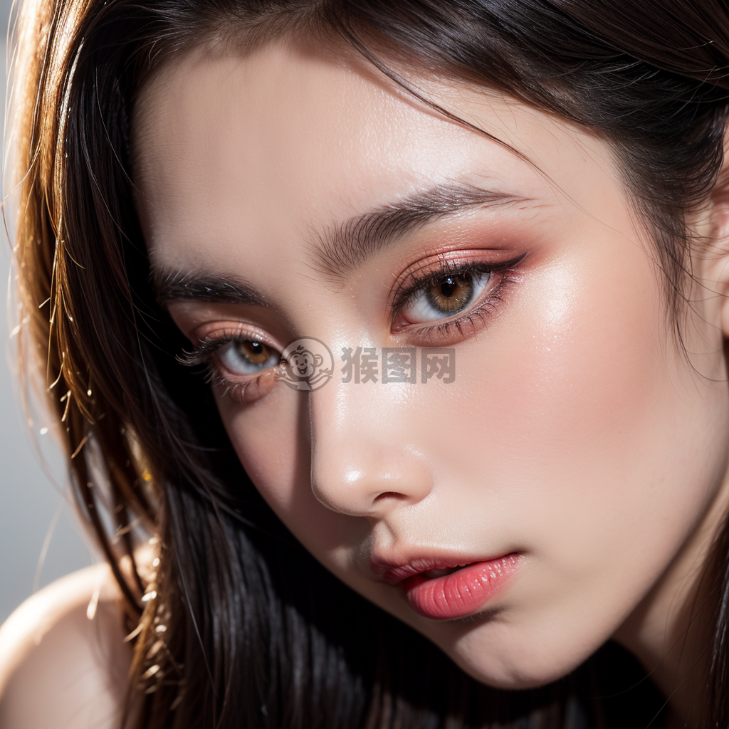 彩妆美女化妆照：生动眼神吸引人