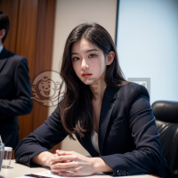 专业商务人士在高科技会议室的精彩商务会议照