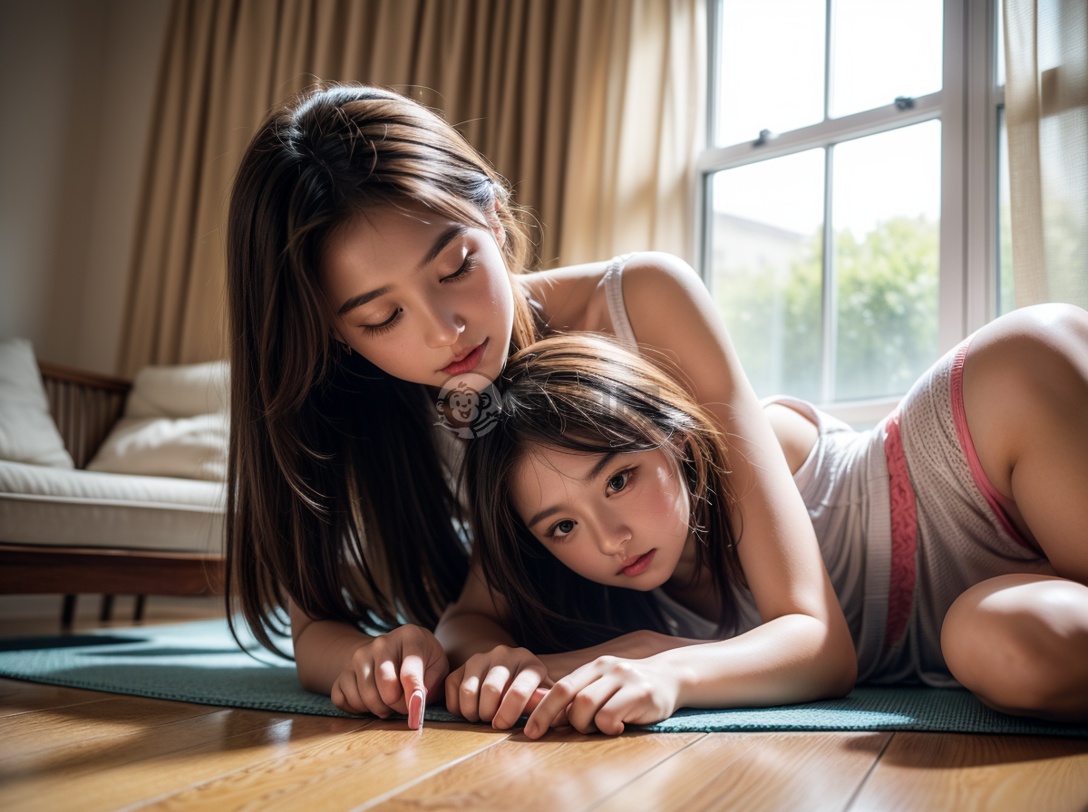父女阳光下的乐土：玩乐时刻