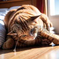 “萌猫玩耍镜头下的生动瞬间”