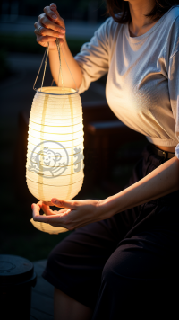 月下纸灯笼之夜的美景
