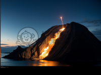 深海火山喷发：黑烟涌动，奇异生物环绕