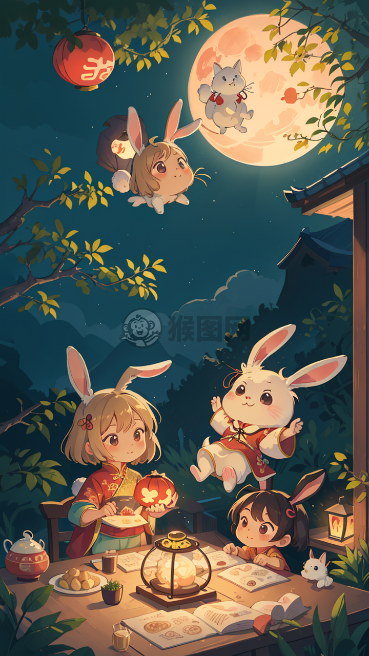 《中秋夜月云中仙》