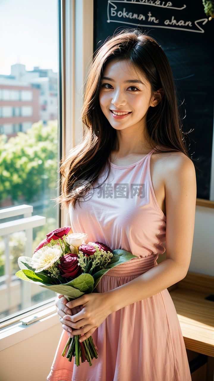 《教室里的年轻女教师》
